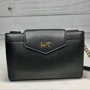 MICHAEL KORS MOTT . CLUTCH XBODY BLACK NWT